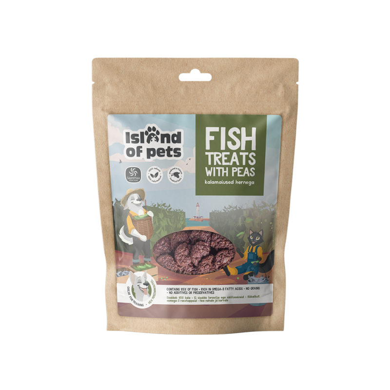 IoP Fish treats with peas - kalamaius hernega