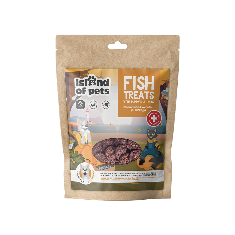 IoP Fish treats with pumpkin and oats - kalamaius kõrvitsa ja kaeraga