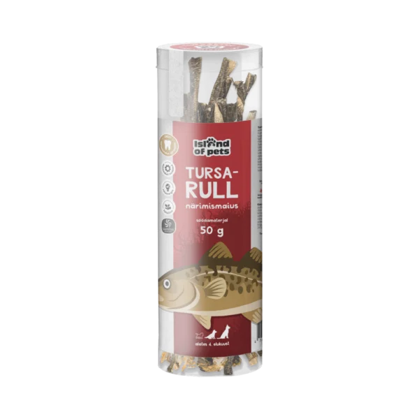 Island of Pets Tursarull kalanahast närimismaius Cod Skin Chewy Treat 50g